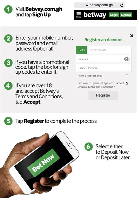 How to register an account with Betway Ghana